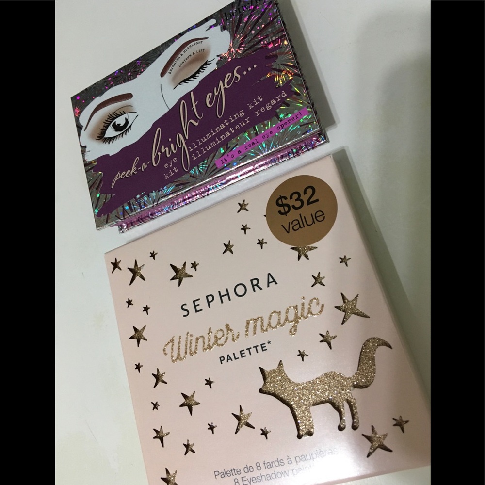 Benefit Peek-a-Bright Eyes & Sephora Palette